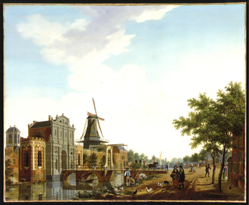 36469 Gezicht vanaf de singel over de stadsbuitengracht te Utrecht uit het noordwesten, met de wal en de ...